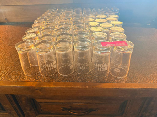 (48) "CROWN VALLEY" LOGO BEER GLASSES