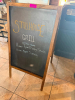 (1) WOODEN FRAMED CHALK SANDWICH BOARD