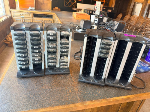 (1) LOT OF PAGERS WITH CHARGING TOWERS AS SHOWN