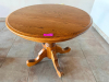 (1) ROUND WOODEN PEDESTAL TABLE