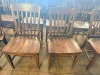 (14) WOODEN BAR BACK DINING CHAIRS