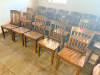 (14) WOODEN BAR BACK DINING CHAIRS