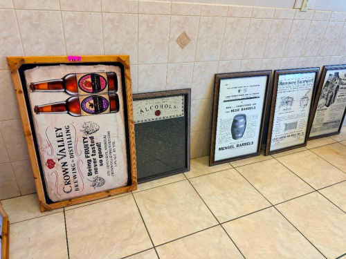 (5) ASSORTED PICTURES AND FRAMES AS SHOWN