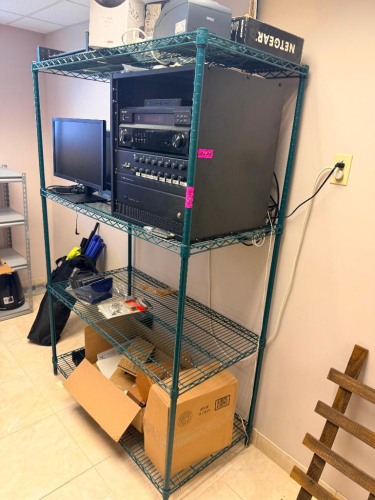 36" X 24" FOUR TIER WIRE SHELF COATED