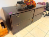 DARK WOODEN OFFICE CREDENZA