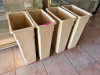 (4) 20 GALLON BAR SIDE TRASH CANS