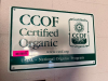 (1) CCOF CERTIFIED ORGANIC SMALL METAL SIGN