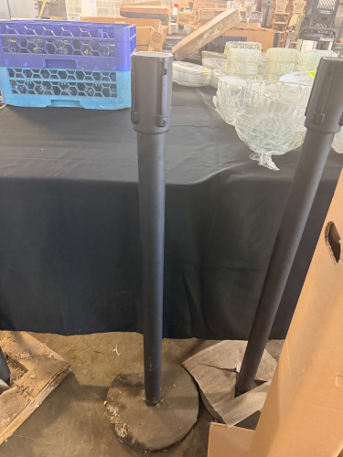 (2) BLACK STANCHION POSTS