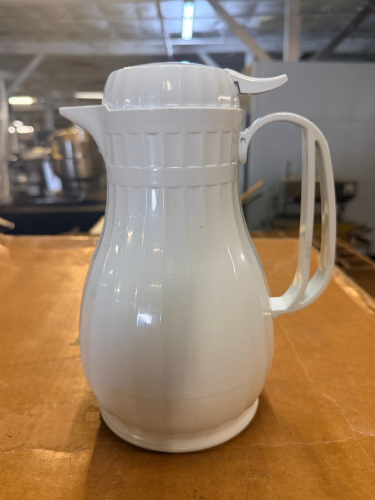 (8) WHITE PLASTIC INSULATED DECANTERS