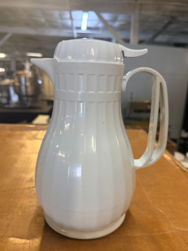 (8) WHITE PLASTIC INSULATED DECANTERS