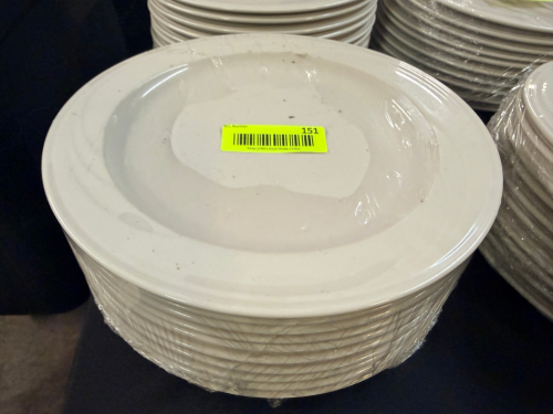(10) 10.5" WHITE CHINA PLATES.