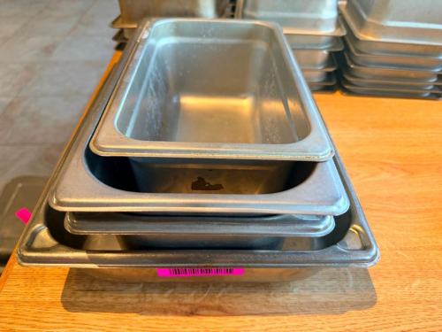 (4) ASSORTED STAINLESS INSERTS