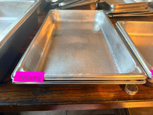 (3) FULL SIZE STAINLESS INSERTS.
