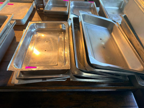 (1) LOT OF ASSORTED CHAFFER LIDS