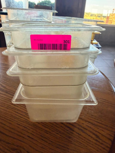 (4) 1/6TH SIZE PLASTIC INSERTS.