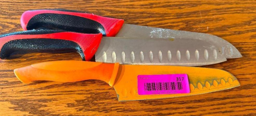 (3) ASSORTED KITCHEN KNIVES