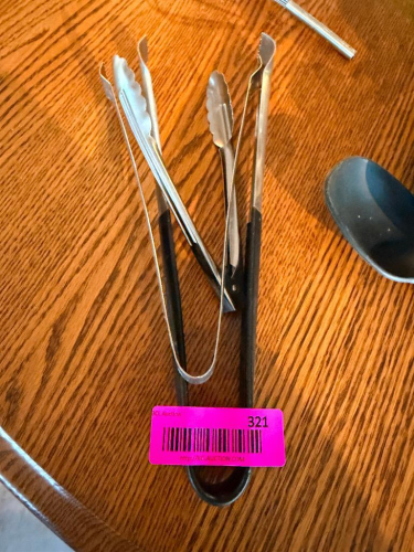 (3) ASSORTED STAINLESS TONGS