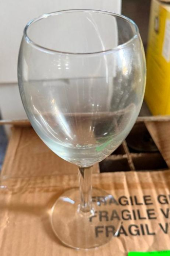 (12) WINE GLASSES - NO LOGO.