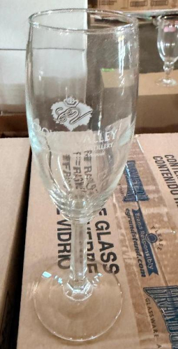 (48) "CROWN VALLEY WINERY" LOGO PILSNER GLASSES