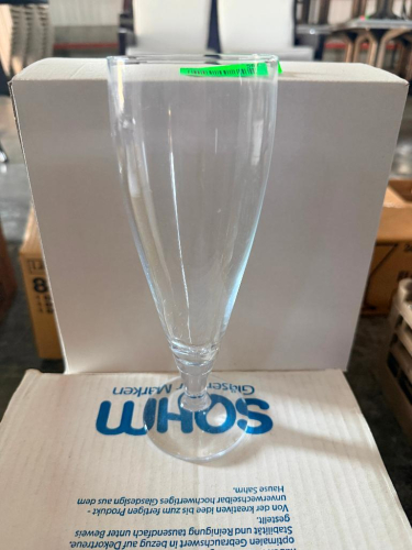 (18) PILSNER GLASSES - NO LOGO