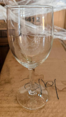 (36) " CROWN VALLEY WINERY" LOGO 10 OZ GOBLETS.