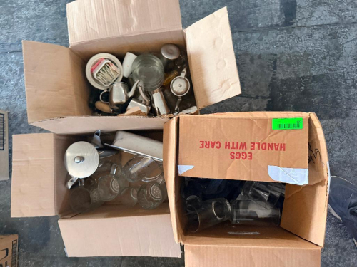 (3) BOXES OF MISC SMALL WARES.