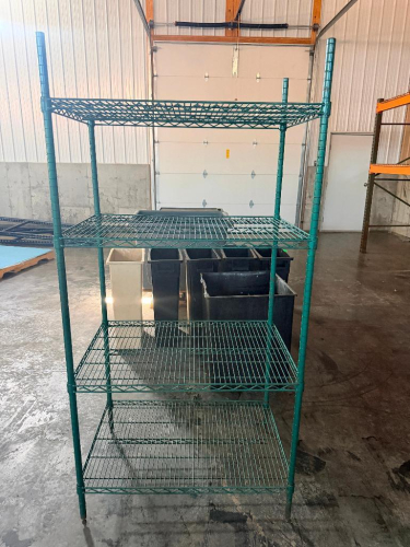 36" X 24" FOUR TIER COATED WIRE RACK.