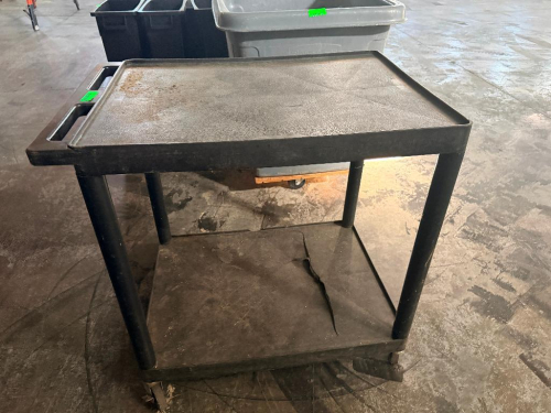 TWO TIER PLASTIC UTILITY CART.