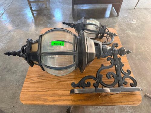 (2) ASSORTED OUTDOOR WALL SCONCE LIGHT FIXTURES,