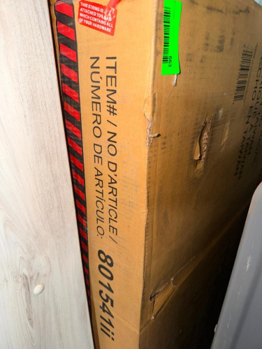COASTER WRITING DESK IN ORIGINAL SHIPPING CARTON WITH RECTANGULAR WORK SURFACE AND MODERN DESK DESIGN. ITEM APPEARS BOXED AND UNASSEMBLED.