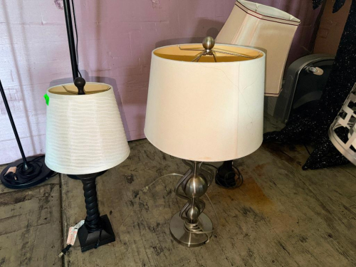 (3) ASSORTED TABLE LAMPS WITH SHADES