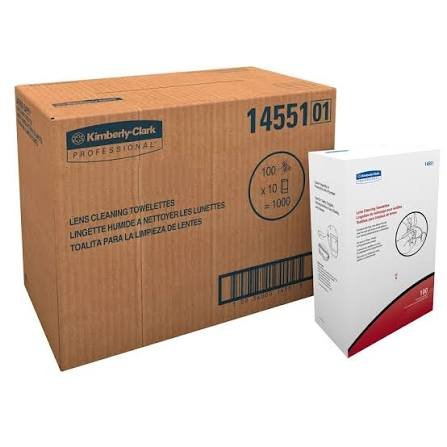 (1) BOX OF (1000) LENS CLEANING TOWELETTES
