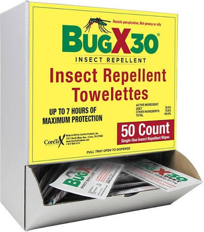 (1) BOX OF (30) PACKS OF (50) INSECT REPELLENT WIPES