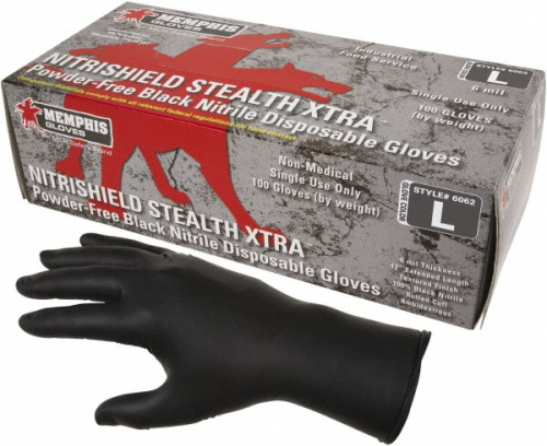 (4) BOXES OF (100) NITRILE DISPOSABLE GLOVES