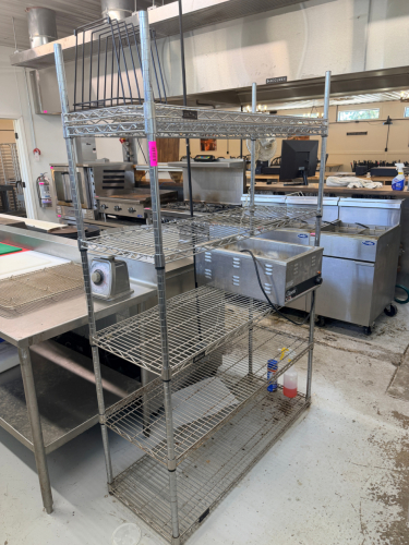 48" X 18"FOUR TIER WIRE SHELF ( ON CASTERS )