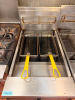 FRYMASTER COMMERCIAL NATURAL GAS DEEP FRYER WITH STAINLESS STEEL CABINET, OPEN FRYPOT, DUAL FRY BASKETS, MANUAL TEMPERATURE CONTROL, AND FRONT ACCESS SERVICE COMPARTMENT. - 2
