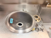 COMMERCIAL MEAT GRINDER ATTACHMENT ASSEMBLY WITH STAINLESS STEEL FEED PAN, GRINDER HEAD, WOODEN PRODUCT PUSHER, GRINDER KNIFE, MULTIPLE GRINDER PLATES, AND RETAINING RINGS. - 2