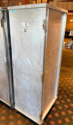 TWENTY PAN ENCLOSED TRAY RACK.