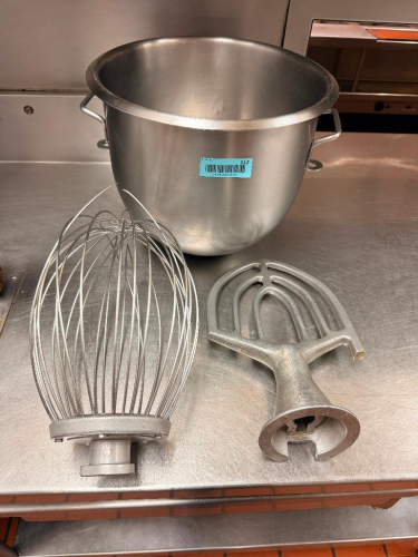 30 QT MIXING BOWL AND ATTACHMENTS.