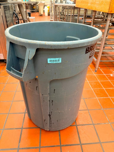 (2) 44 GALLON BRUTE TRASH CANS - YELLOW