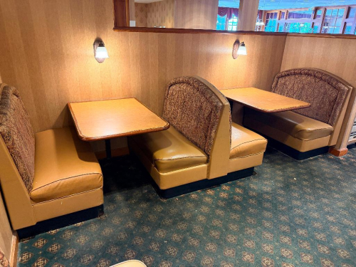 (2) SECTION 45" BOOTH SEATING SECTION W/ (1) DOUBLES AND (2) END CAPS.