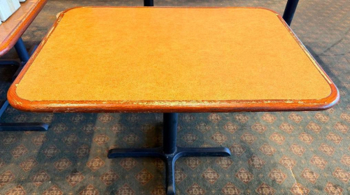 42" X 30" COMPOSITE TOP TABLE W/ BASE.
