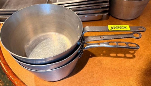 (3) 10" SAUCE POTS