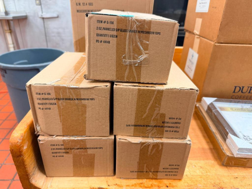 (5) BOXES OF SALT AND PEPPER SHAKERS.