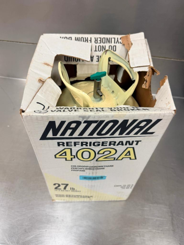 (1) BOTTLE OF 402A REFRIGERANT - APPEARS FULL.