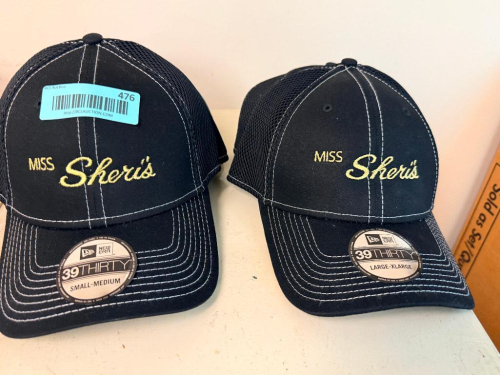 (5) ASSORTED LOGO HATS.