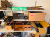(1) ASSORTED LOT OF HAND TOOLS, TOOLBOXES & INDUSTRIAL ROAD SIGN