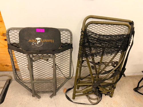 (2) HUNTER&rsquo;S VIEW METAL TREE STANDS