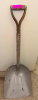 (1) METAL SCOOP SHOVEL WITH D-GRIP HANDLE