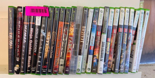 (1) ASSORTED LOT OF XBOX 360 & DVD VIDEO GAMES